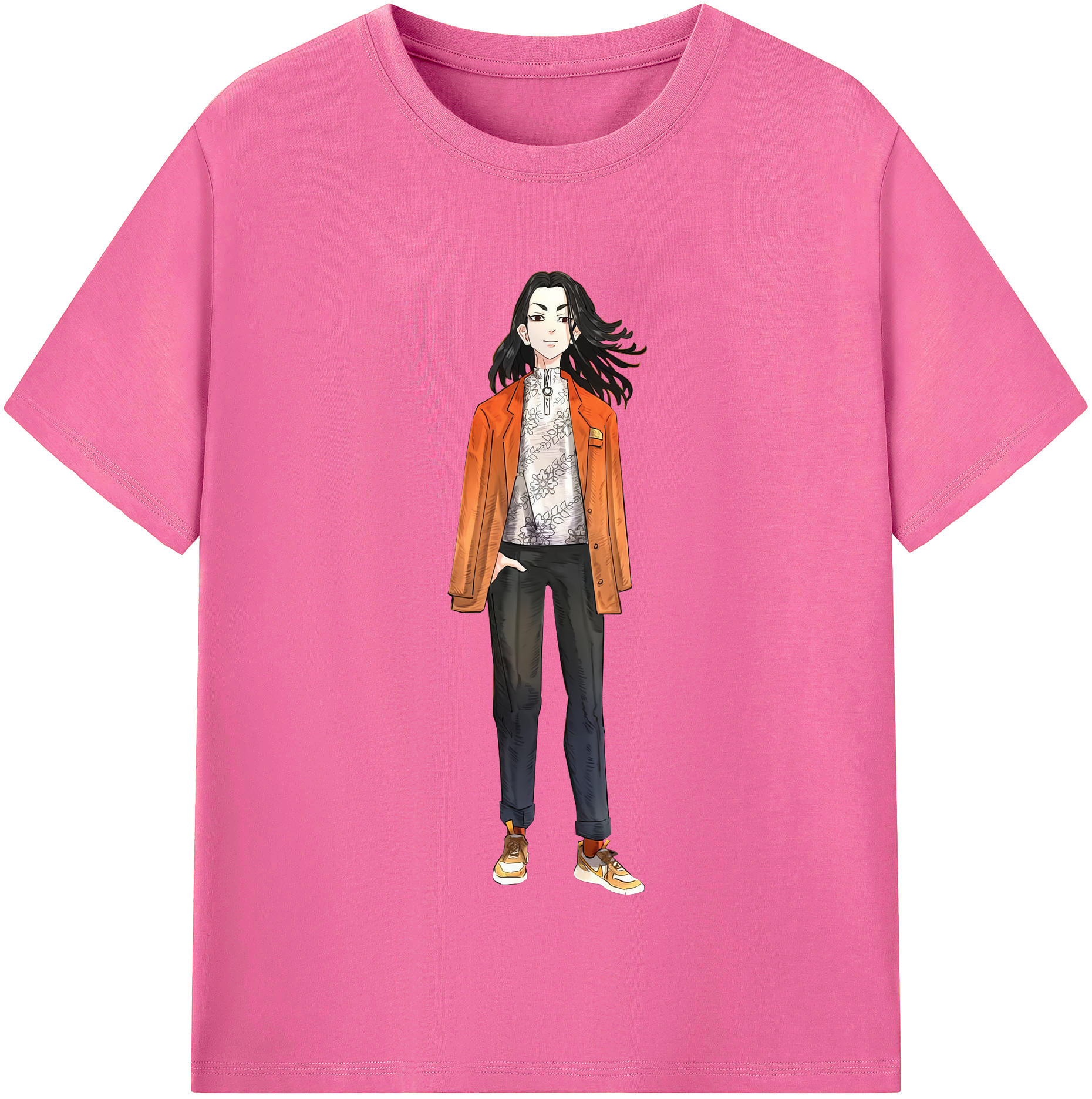 （画像用） 東京リベンジャーズ Tokyo Revengers レディースカジュアルプリントTシャツ（綿100％）